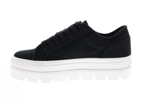 Katy Perry The Cape Womens Black Canvas Lace Up Lifestyle Sneakers Shoes