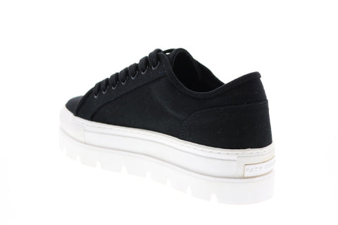 Katy Perry The Cape Womens Black Canvas Lace Up Lifestyle Sneakers Shoes