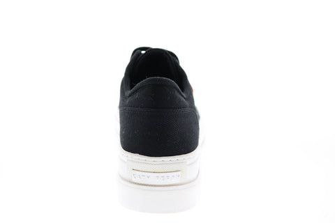 Katy Perry The Cape Womens Black Canvas Lace Up Lifestyle Sneakers Shoes