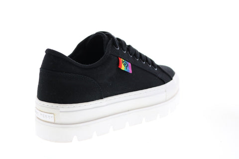Katy Perry The Cape Womens Black Canvas Lace Up Lifestyle Sneakers Shoes