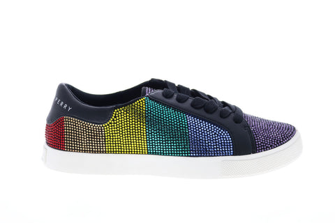 Katy Perry The Rizzo Womens Black Canvas Lace Up Lifestyle Sneakers Shoes