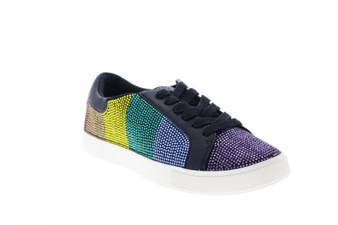 Katy Perry The Rizzo Womens Black Canvas Lace Up Lifestyle Sneakers Shoes