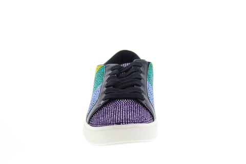 Katy Perry The Rizzo Womens Black Canvas Lace Up Lifestyle Sneakers Shoes