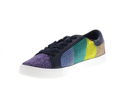 Katy Perry The Rizzo Womens Black Canvas Lace Up Lifestyle Sneakers Shoes