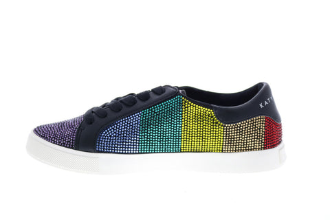 Katy Perry The Rizzo Womens Black Canvas Lace Up Lifestyle Sneakers Shoes