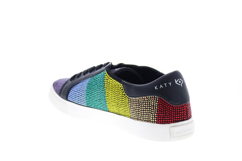 Katy Perry The Rizzo Womens Black Canvas Lace Up Lifestyle Sneakers Shoes