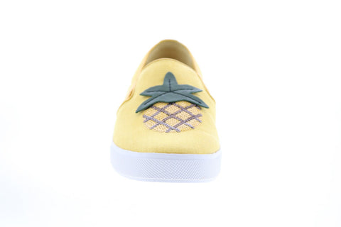 Katy Perry The Kerry Womens Yellow Canvas Slip On Lifestyle Sneakers Shoes