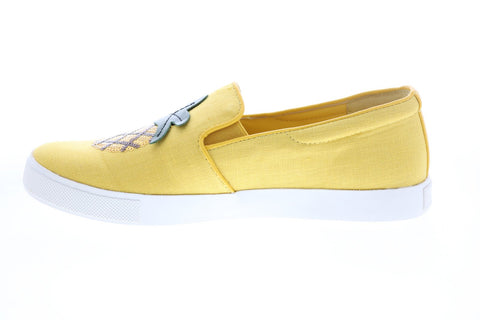 Katy Perry The Kerry Womens Yellow Canvas Slip On Lifestyle Sneakers Shoes