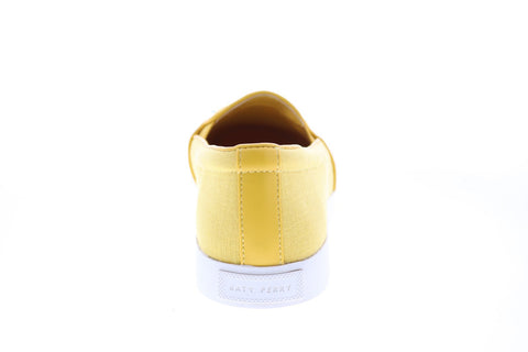 Katy Perry The Kerry Womens Yellow Canvas Slip On Lifestyle Sneakers Shoes