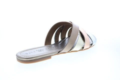 Katy Perry The Lindita Womens Gray Synthetic Slip On Slides Sandals Shoes