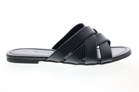 Katy Perry The Lindita Womens Black Synthetic Slip On Slides Sandals Shoes