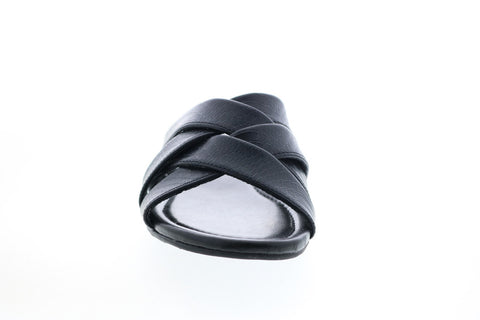 Katy Perry The Lindita Womens Black Synthetic Slip On Slides Sandals Shoes