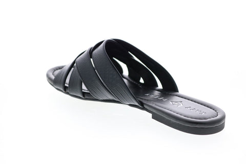 Katy Perry The Lindita Womens Black Synthetic Slip On Slides Sandals Shoes