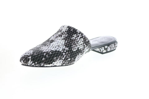 Katy Perry The Marcy Womens Black Synthetic Slip On Mule Flats Shoes