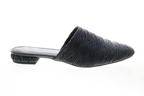 Katy Perry The Marcy Womens Black Synthetic Slip On Mule Flats Shoes