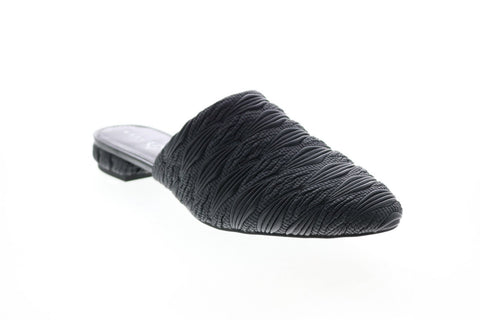 Katy Perry The Marcy Womens Black Synthetic Slip On Mule Flats Shoes