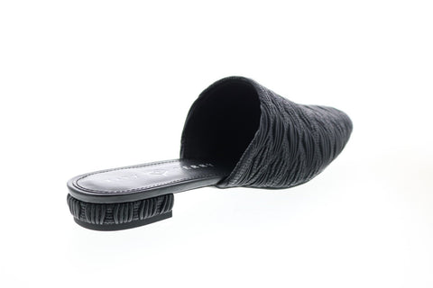 Katy Perry The Marcy Womens Black Synthetic Slip On Mule Flats Shoes