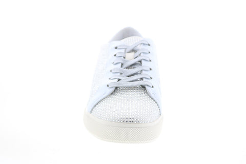 Katy Perry The Rizzo Womens White Canvas Lace Up Lifestyle Sneakers Shoes