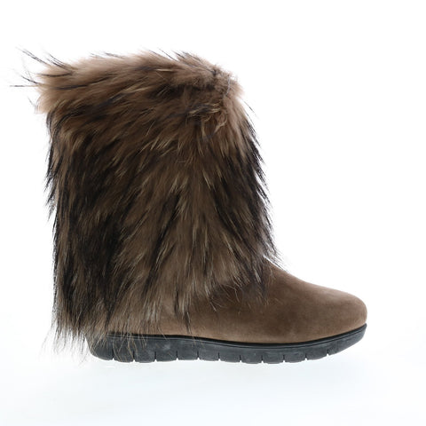 Aquatalia Wilamina Suede 34L0880-TPE Womens Brown Suede Zipper Casual Dress Boots