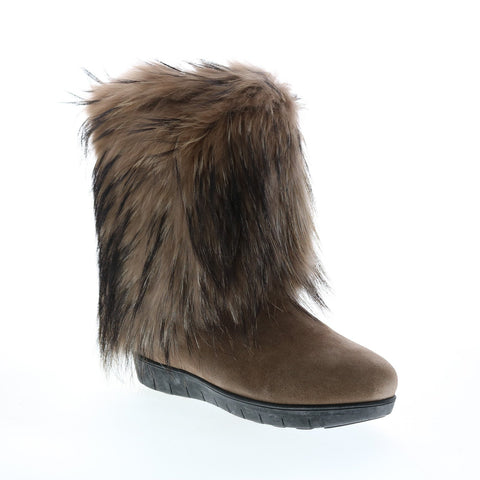 Aquatalia Wilamina Suede 34L0880-TPE Womens Brown Suede Zipper Casual Dress Boots