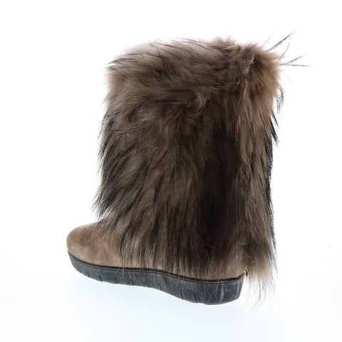 Aquatalia Wilamina Suede 34L0880-TPE Womens Brown Suede Zipper Casual Dress Boots