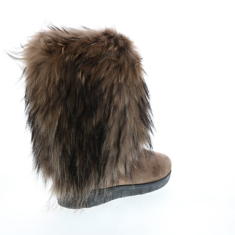 Aquatalia Wilamina Suede 34L0880-TPE Womens Brown Suede Zipper Casual Dress Boots