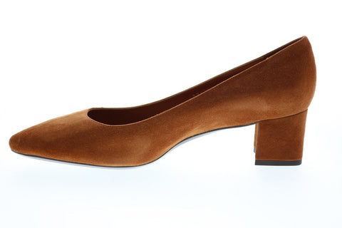 Aquatalia Pasha Dress Sde Aq 24 7 34L1955-CAR Womens Brown Suede Heels Pumps Shoes
