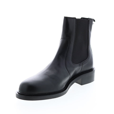 Aquatalia Alexandra Calf Elastic 34L2224-BLK Womens Black Leather Knee High Boots