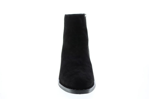 Aquatalia Faelynn Suede Studs 34L3542-BLK Womens Black Suede Zipper Ankle & Booties Boots