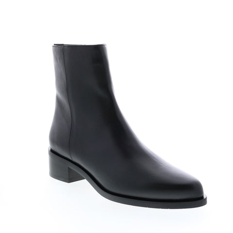 Aquatalia Gwenyth Calf 34L3560-BLK Womens Black Leather Zipper Ankle & Booties Boots
