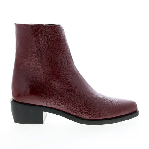 Aquatalia Gwenyth Naplak 34L3561-BOR Womens Red Leather Zipper Ankle & Booties Boots