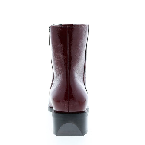Aquatalia Gwenyth Naplak 34L3561-BOR Womens Red Leather Zipper Ankle & Booties Boots