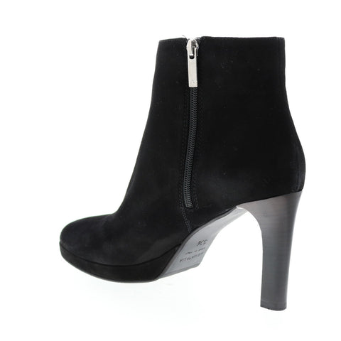 Aquatalia Roxana Dress Suede 34L3600-BLK Womens Black Suede Zipper Ankle & Booties Boots