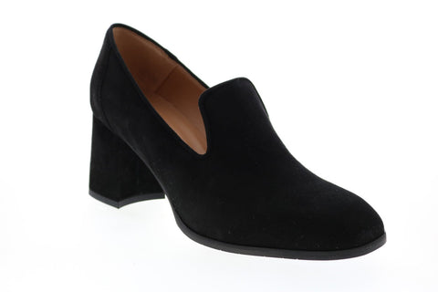 Aquatalia Marsha Dress Suede 34L3623-BLK Womens Black Suede Heels Pumps Shoes