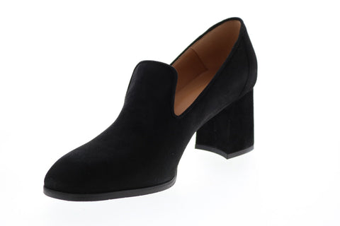 Aquatalia Marsha Dress Suede 34L3623-BLK Womens Black Suede Heels Pumps Shoes