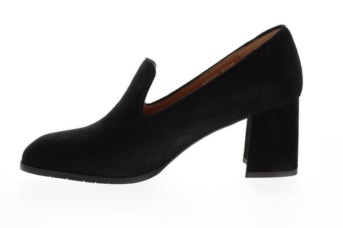 Aquatalia Marsha Dress Suede 34L3623-BLK Womens Black Suede Heels Pumps Shoes