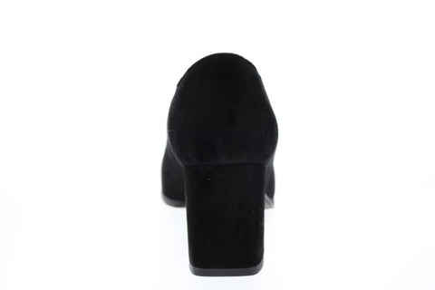 Aquatalia Marsha Dress Suede 34L3623-BLK Womens Black Suede Heels Pumps Shoes