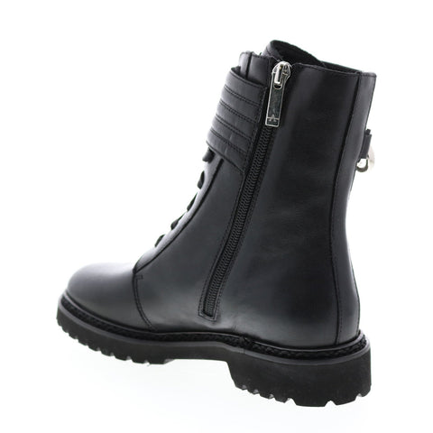 Aquatalia Mariela Calf 34L3754-BLK Womens Black Leather Zipper Casual Dress Boots