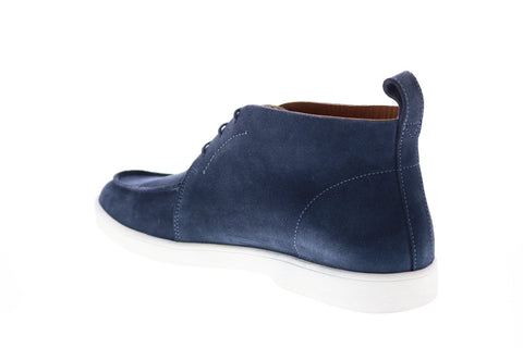 Aquatalia Greyson Suede 34M0859-DEM Mens Blue Suede Chukkas Boots