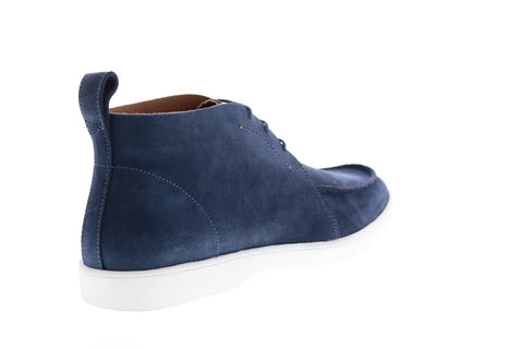 Aquatalia Greyson Suede 34M0859-DEM Mens Blue Suede Chukkas Boots