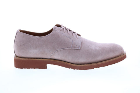 Aquatalia Neal Suede 34M0872-BUS Mens Pink Oxfords & Lace Ups Plain Toe Shoes