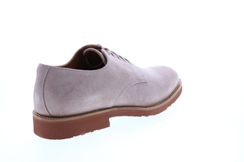 Aquatalia Neal Suede 34M0872-BUS Mens Pink Oxfords & Lace Ups Plain Toe Shoes