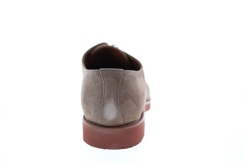 Aquatalia Neal Suede 34M0872-TPE Mens Brown Oxfords & Lace Ups Plain Toe Shoes