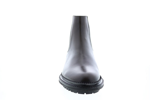 Aquatalia Octavio Calf Elastic 34M0930-DBN Mens Brown Leather Casual Dress Boots