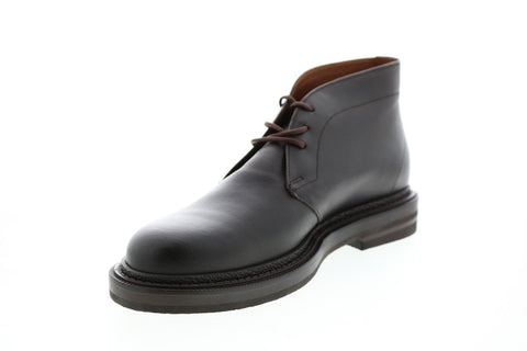 Aquatalia Harry Coated Suede 34M0942-COF Mens Brown Leather Chukkas Boots