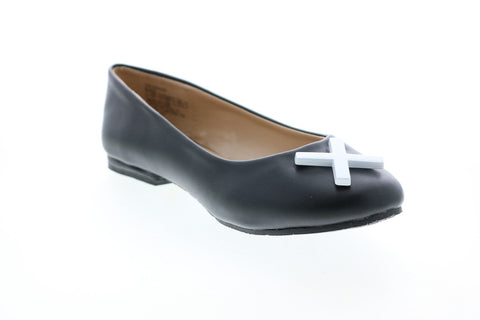 Katy Perry The Hug Kiss 34PK0010-BLK Girls Black Synthetic Ballet Flats Shoes