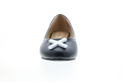 Katy Perry The Hug Kiss 34PK0010-BLK Girls Black Synthetic Ballet Flats Shoes