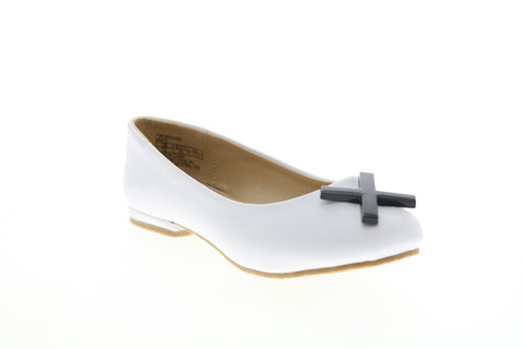 Katy Perry The Hug Kiss 34PK0010-WHT Girls White Synthetic Ballet Flats Shoes