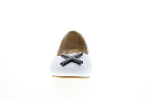 Katy Perry The Hug Kiss 34PK0010-WHT Girls White Synthetic Ballet Flats Shoes