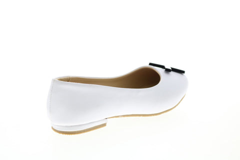 Katy Perry The Hug Kiss 34PK0010-WHT Girls White Synthetic Ballet Flats Shoes